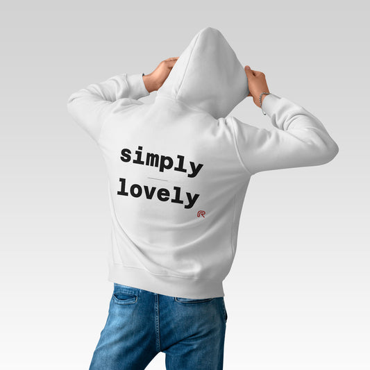 Hoodie Logo & "Simply lovely" zwart -Div. kleuren